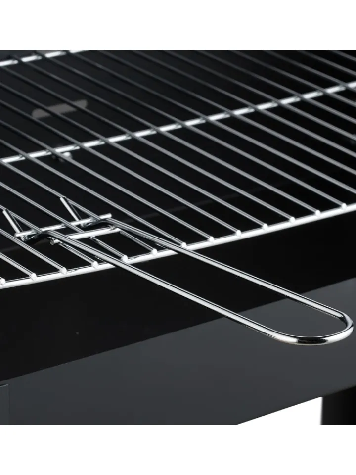 relaxdays Grillen<Grill in Schwarz - (B)86 x (H)80,5 x (T)42 cm