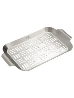Rösle Grillen<Grill-Gemüseschale in Silber - (L)28 x (B)19 cm
