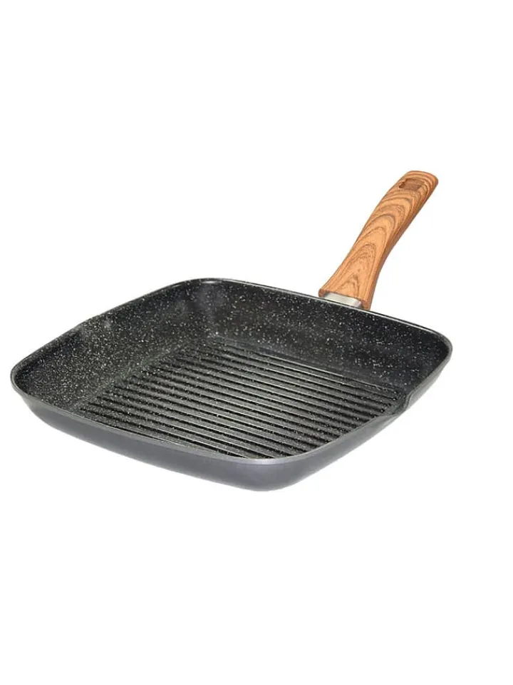 Stoneline Kochgeschirr<Grillpfanne ''Back to Nature'' in Schwarz - (L)28 x (B)28 cm