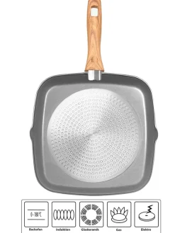 Stoneline Kochgeschirr<Grillpfanne ''Back to Nature'' in Schwarz - (L)28 x (B)28 cm