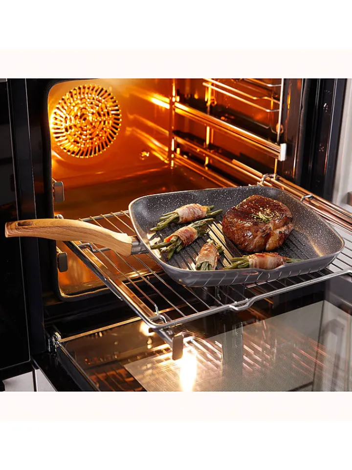 Stoneline Kochgeschirr<Grillpfanne ''Back to Nature'' in Schwarz - (L)28 x (B)28 cm