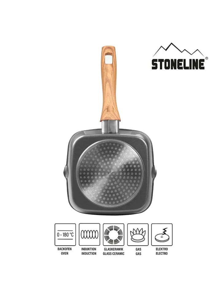 Stoneline Kochgeschirr<Grillpfanne ''Back to Nature'' in Grau - (L)16 x (B)16 cm