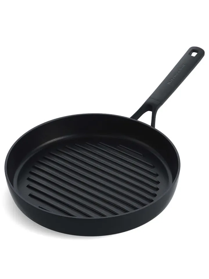 KitchenAid Kochgeschirr<Grillpfanne "Classic Forged" in Schwarz - Ø 28 cm