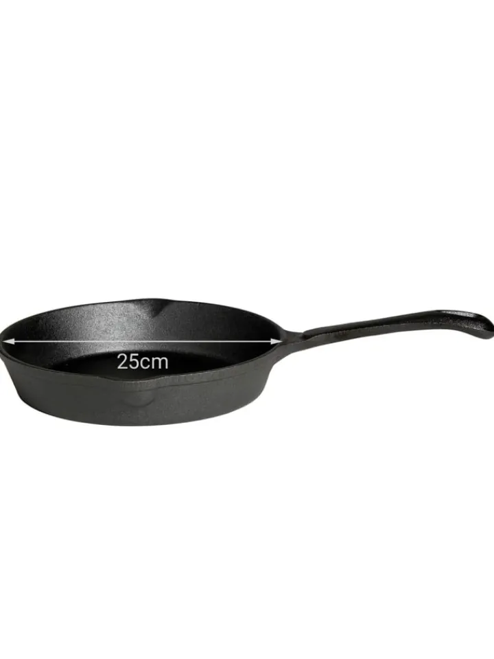 GAUMENKICK Grillen<Grillpfanne Gusseisen in schwarz - D: 25cm