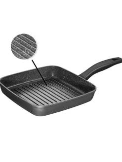 Stoneline Kochgeschirr<Grillpfanne in Grau - (L)26 x (B)26 cm
