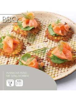 Römertopf Grillen<Grillplatte in Beige - Ø 32 cm