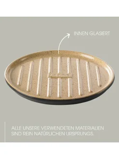 Römertopf Küchenelektronik|Grillen<Grillplatte in Beige - Ø 32,5 cm