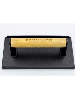 MasterClass Grillen<Grillpresse in Schwarz/ Hellbraun - (L)21 x (B)11 cm