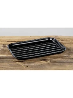 Wenko Küchenelektronik|Grillen<Grillschale "Luca" in Schwarz - (L)34,5 x (B)24,5 cm