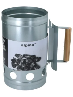 Alpina Grillen<Grillstarter in Silber - (H)27 x Ø 16 cm
