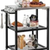 COSTWAY Grillen<Grillwagen Outdoor in Schwarz