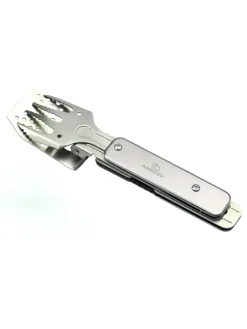 RADOLEO Grillen<Grillwerkzeug Grill-Multi-Tool GENIUS POCKET 4in1 Grillbesteck in silber