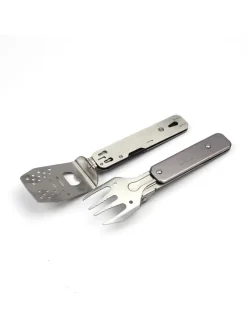 RADOLEO Grillen<Grillwerkzeug Grill-Multi-Tool GENIUS POCKET 4in1 Grillbesteck in silber