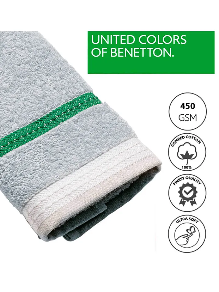 Benetton Badtextilien<Gästehandtuch in Grau