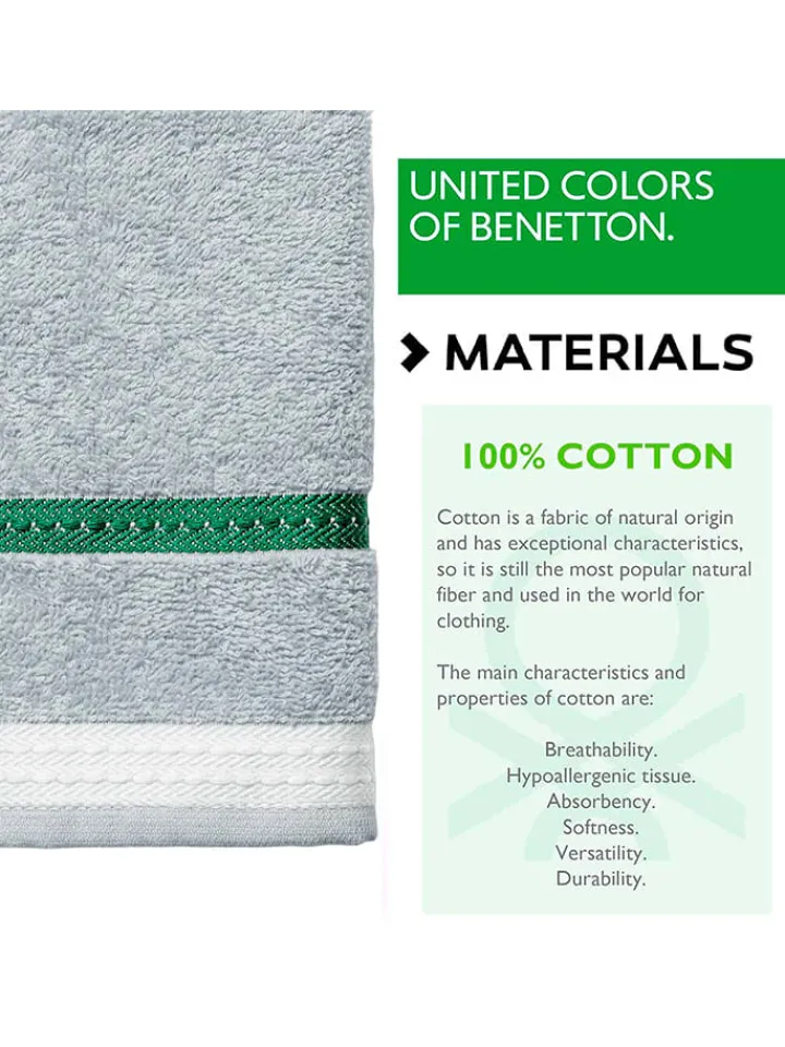 Benetton Badtextilien<Gästehandtuch in Grau