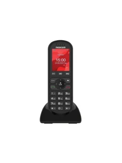 Maxcom Smartphones & Zubehör<4G-Tischtelefon mit großem Display und einfacher Bedienung in Schwarz