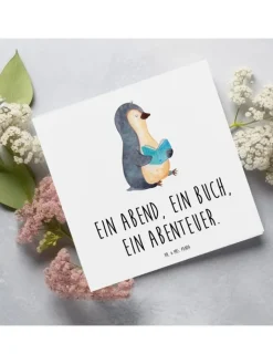 Mr. & Mrs. Panda Sonstige Gutscheine<Gutschein Bücherabend Abenteuer mit Spruch in Weiß