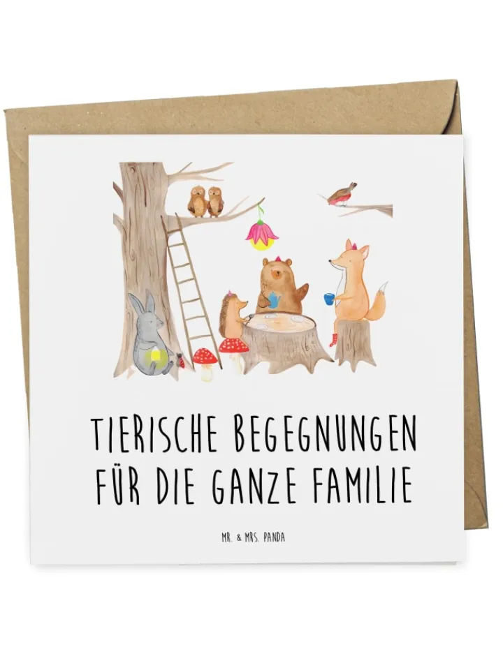 Mr. & Mrs. Panda Sonstige Gutscheine<Gutschein Besuch im Tierpark mit Spruch in Weiß