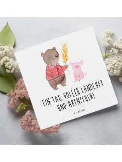 Mr. & Mrs. Panda Sonstige Gutscheine<Gutschein Einen Tag auf dem Bauernhof mit Spruch in Weiß