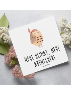 Mr. & Mrs. Panda Sonstige Gutscheine<Gutschein Einweihungsfeier Abenteuer mit Spruch in Weiß