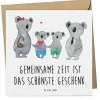 Mr. & Mrs. Panda Sonstige Gutscheine<Gutschein Familientag Geschenk mit Spruch in Weiß