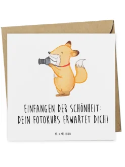 Mr. & Mrs. Panda Sonstige Gutscheine<Gutschein Fotokurs Schönheit mit Spruch in Weiß