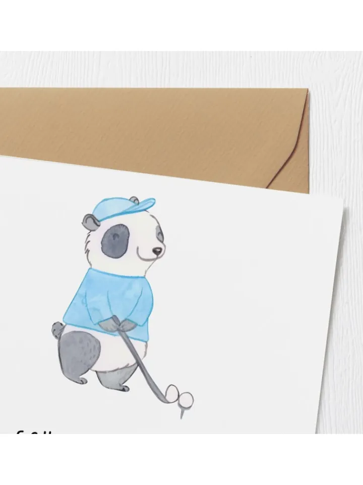Mr. & Mrs. Panda Sonstige Gutscheine<Gutschein Golfwochenende Schwungvoll mit Spruch in Weiß