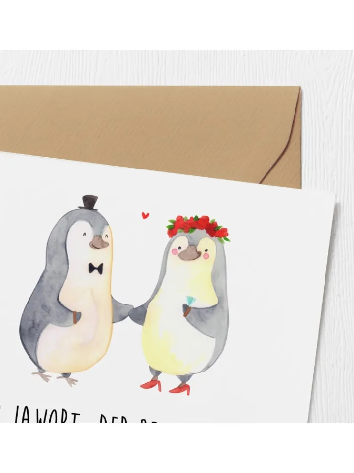 Mr. & Mrs. Panda Sonstige Gutscheine<Gutschein Hochzeit Abenteuer mit Spruch in Weiß