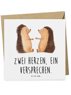 Mr. & Mrs. Panda Sonstige Gutscheine<Gutschein Hochzeit Versprechen mit Spruch in Weiß