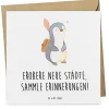 Mr. & Mrs. Panda Sonstige Gutscheine<Gutschein Karte Städtereise Abenteuer mit Spruch in Weiß