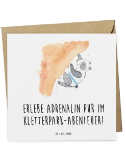 Mr. & Mrs. Panda Sonstige Gutscheine<Gutschein Kletterpark Abenteuer Erleben mit Spruch in Weiß