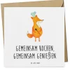 Mr. & Mrs. Panda Sonstige Gutscheine<Gutschein Kochabend für zwei Genuss mit Spruch in Weiß