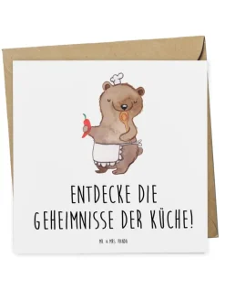 Mr. & Mrs. Panda Sonstige Gutscheine<Gutschein Kochkurs Geheimnisse mit Spruch in Weiß