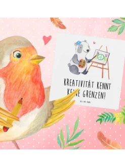 Mr. & Mrs. Panda Sonstige Gutscheine<Gutschein Kunstworkshop Kreativität mit Spruch in Weiß
