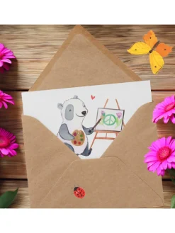 Mr. & Mrs. Panda Sonstige Gutscheine<Gutschein Kunstworkshop Kreativität mit Spruch in Weiß