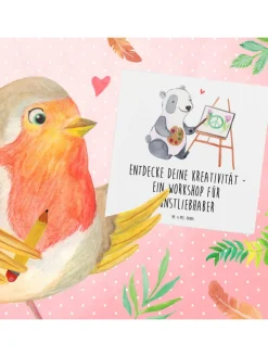 Mr. & Mrs. Panda Sonstige Gutscheine<Gutschein Kunstworkshop Kreativität mit Spruch in Weiß