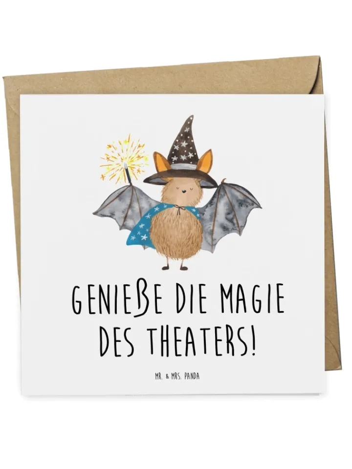 Mr. & Mrs. Panda Sonstige Gutscheine<Gutschein Magie des Theaterabends mit Spruch in Weiß