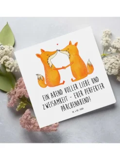 Mr. & Mrs. Panda Sonstige Gutscheine<Gutschein Perfekter Pärchenabend mit Spruch in Weiß