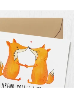 Mr. & Mrs. Panda Sonstige Gutscheine<Gutschein Perfekter Pärchenabend mit Spruch in Weiß
