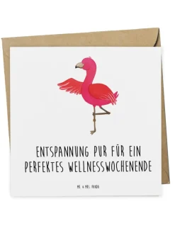 Mr. & Mrs. Panda Sonstige Gutscheine<Gutschein Perfektes Wellnesswochenende mit Spruch in Weiß
