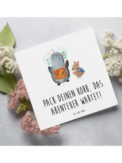 Mr. & Mrs. Panda Sonstige Gutscheine<Gutschein Picknick Abenteuer mit Spruch in Weiß