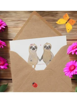 Mr. & Mrs. Panda Sonstige Gutscheine<Gutschein Pärchenabend Freude mit Spruch in Weiß