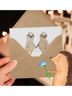 Mr. & Mrs. Panda Sonstige Gutscheine<Gutschein Pärchenabend Freude mit Spruch in Weiß