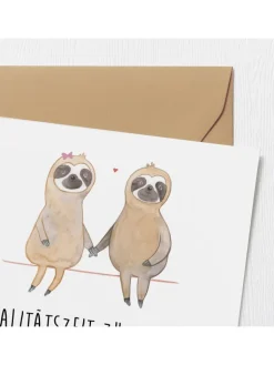 Mr. & Mrs. Panda Sonstige Gutscheine<Gutschein Pärchenabend Freude mit Spruch in Weiß