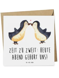Mr. & Mrs. Panda Sonstige Gutscheine<Gutschein Pärchenabend mit Spruch in Weiß