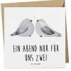 Mr. & Mrs. Panda Sonstige Gutscheine<Gutschein Pärchenabend ZweiMenschkeit mit Spruch in Weiß