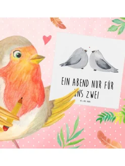 Mr. & Mrs. Panda Sonstige Gutscheine<Gutschein Pärchenabend ZweiMenschkeit mit Spruch in Weiß