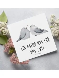 Mr. & Mrs. Panda Sonstige Gutscheine<Gutschein Pärchenabend ZweiMenschkeit mit Spruch in Weiß