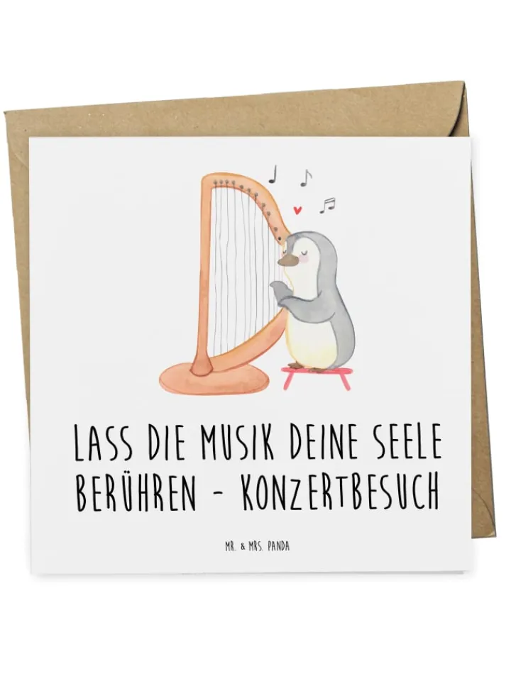 Mr. & Mrs. Panda Sonstige Gutscheine<Gutschein Seele Konzertbesuch mit Spruch in Weiß