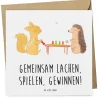 Mr. & Mrs. Panda Sonstige Gutscheine<Gutschein Spieleabend Glück mit Spruch in Weiß